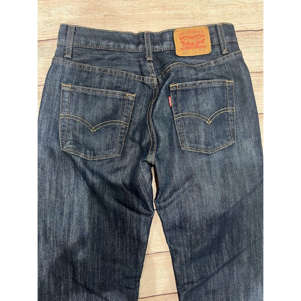 Levis Boys 514 Straight Regular Fit Jeans Size 27 X 27 14 Regular - Picture 4 of 7
